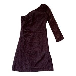 Express Elegant Burgundy One-Shoulder Lace Dress NEVER WORN BRAND NEW!
